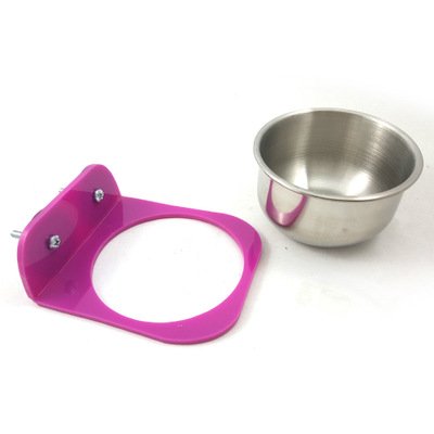 [Australia] - Hypeety Pet Birds Feeder Bowl Mirror Chew Toy Stainless Steel Cup Intelligence Toy for Small Parrots Macaw, African Greys, Cockatiels, Conure Cage Standing Swing Perch Cage Cup L (3.31×2.05×1.97") 