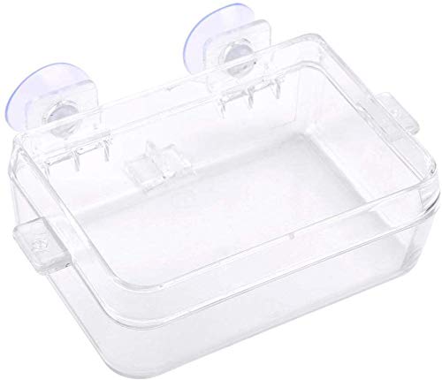 Pssopp Reptile Feeder Dish Amphibians Food Water Bowl Anti-escape Worm Feeding Basin with Suction Cup for Tortoise Gecko Snakes Lizard Spider - PawsPlanet Australia