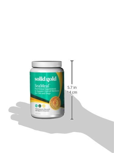 Solid Gold SeaMeal Kelp-Based Supplement for Skin & Coat, Digestive & Immune Health in Dogs & Cats; Natural, Holistic Grain-Free Supplement Powder 1 lb - PawsPlanet Australia