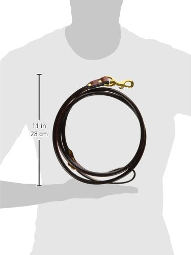 [Australia] - Mendota Products ME10472 Pet Leather Rolled Snap Lead Leash, 3/4" x 6', Chestnut 