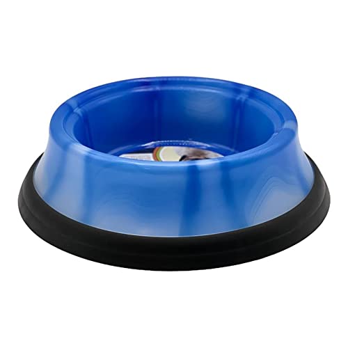 Cat & Dog Neon Anti Skid Dog Bowl Pet Food and Water Non Slip Anti Skid Stackable Pet Puppy Kitten Dishes 3 Sizes S-M-L (SMALL 8OZ, BLUE) SMALL 8OZ - PawsPlanet Australia