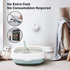 Pet Deodorate Cat Litter Box Odor Genie,Auto On/Off,Way Better Than Deodorizer or Neutralizer,Reduce Litter Dust,10-Day Battery Life & USB Powered,for All Kinds Of Cat Toilet,Dog Toilet,Car,Wardrobe - PawsPlanet Australia