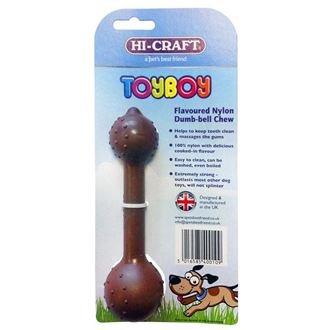 Hi-Craft Toyboy Dumb-bell Flavoured Nylon Chew - PawsPlanet Australia