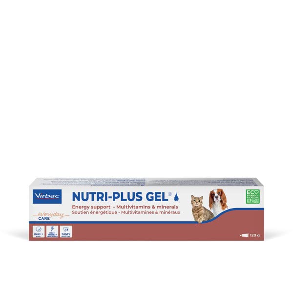 Virbac Nutri-Plus Gel | Double pack | 2 x 120g tube | Supplementary food for dogs and cats for convalescence | Appetite-stimulating, highly concentrated energy source - PawsPlanet Australia