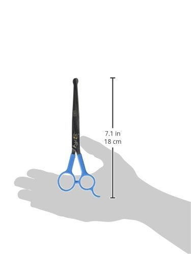 [Australia] - ShearsDirect Stainless Steel 2-Piece Straight and Curved Ball Tip Grooming Shear, 6.5-Inch 