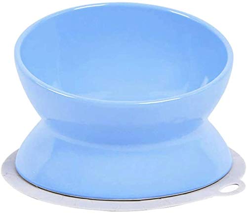 [Australia] - Super Design Ceramics Raised Cat Bowl, Slanted Cat Dish for Food, Stress Free Angled Elevated Cat Bowl, Less Regurgitating and Vomiting, Can Place Can Blue 