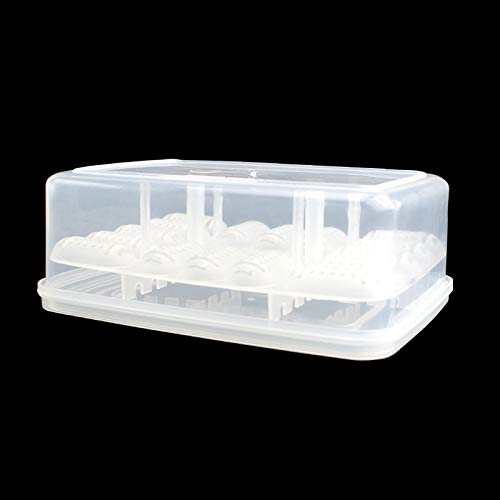 16 Grids Reptile Breeder Box Professional Plastic Reptile Breeding Box Hatching Incubator for Amphibians Snakes Lizards Turtles Tortoises Geckos with Eggs Tray Thermometer Not Included 6.6×4.8×2.4inch - PawsPlanet Australia