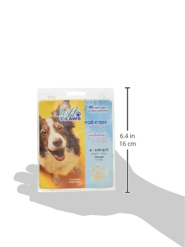 [Australia] - Soft Claws Canine Dog and Cat Nail Caps Take Home Kit, X-Small, Natural 