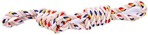 Dog Rope Toy, Cotton Rope Toy, Bite-Resistant Rope Knot, Dog Chew Rope for Medium And Large Dog (WHITE) WHITE - PawsPlanet Australia