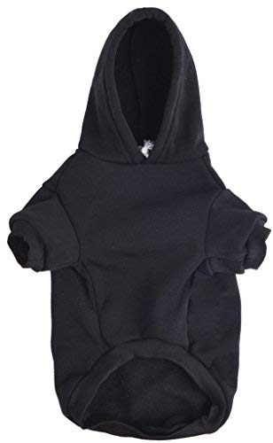 EXPAWLORER Dog Hoodie Black - Love Mom Dog Sweater with Leash Hole, Soft and Warm Dog Cold Weather Clothes for XS-XXL Dogs X-Small - PawsPlanet Australia