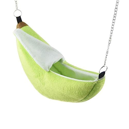 Banana Hamster Bed Hammock Small Animals Mat Hamster Hideout Pet Supplies Cage Accessories for Sugar Glider Hamster Small Pets Habitats Green - PawsPlanet Australia