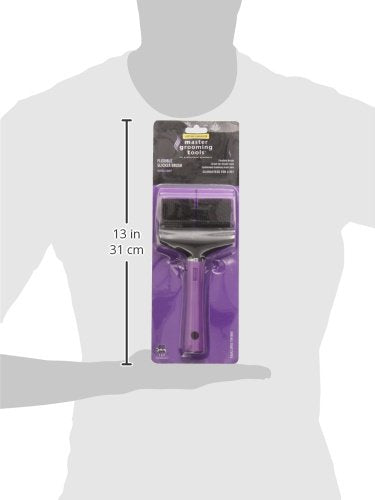 [Australia] - Master Grooming Tools Double-Sided Soft Flexible Slicker Brushes — Versatile Brushes for Grooming Dogs - Purple, 8"L x 4"W 