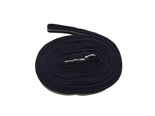 Cwell Equine Soft Cushion Horse Lunge Line Large Dog Training Lead 8 meter NAVY/GREY - PawsPlanet Australia