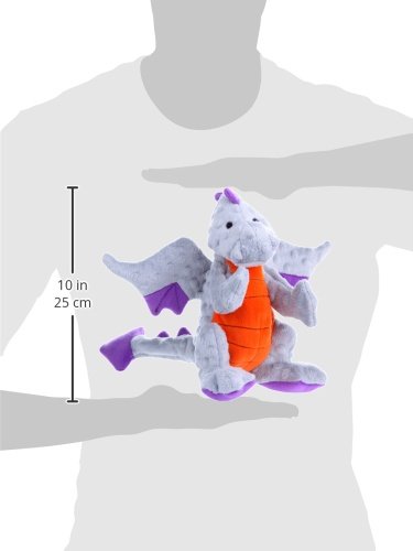 [Australia] - goDog Dragon with Chew Guard Technology Tough Plush Dog Toy, Gray, Large 