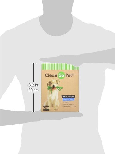 [Australia] - Clean Go Pet Lavender Scent Doggy Waste Bags, Quick-Tie Handles Poop Bags 400 Count 