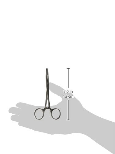 [Australia] - Mars Professional Hairpuller and Hemostat, Surgical Grade Stainless Steel and Locking Mechanism, Rounded Tips 4.5" Length 