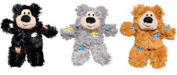 KONG Softies Patchwork Bear Cat Toy (Assorted Designs) - PawsPlanet Australia