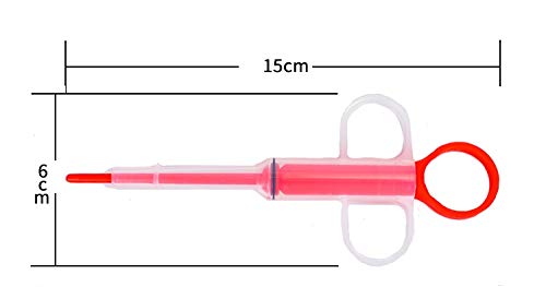 Yuan L Yan No.1 Best-Bag Plastic Pet Medicine Feeder Tablet Syringe Reusable Liquid Dispensing Injector for Dogs Cats Baby Animals Feed- Red - PawsPlanet Australia