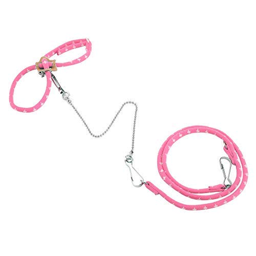 Hamster Harness, Adjustable Outdoor Training Lead Colorful Pull Rope Anti-Bite Chest Straps Vest Leash for Hamster Gerbil Rat Mouse Ferret Chinchilla Glider Squirrel[Pink] Dogs Pink - PawsPlanet Australia