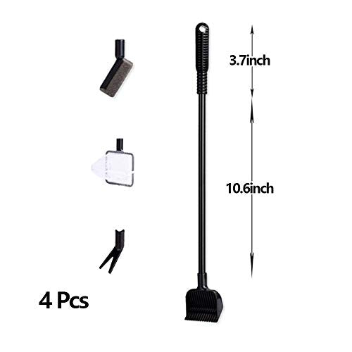 JOBEDE Aquarium Cleaning Set Fish Tank Cleaning Tools Clean Sponge Spoon Net Gravel Rake Plant Fork with Long Handle Multifunctional 4pcs Cleaning Tools for Aquarium Home Aquarium Fish Farm 4-in-1 - PawsPlanet Australia