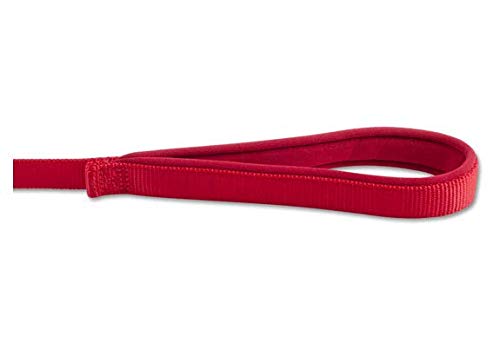Ancol Viva Soft Touch Padded Snap Lead Red, Size 100 x 1.2 cm, Max kg 20 kg, Weather Proof 1m x 12 mm - PawsPlanet Australia