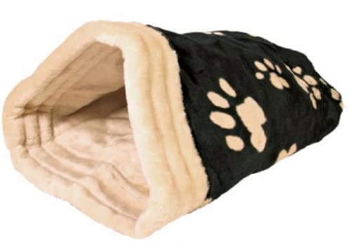 Trixie 36863 Jasira cuddly sack, 25 × 27 × 45 cm, black/beige, 1 piece (pack of 1) beige - PawsPlanet Australia