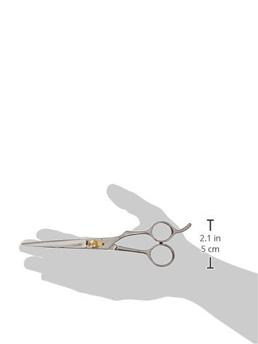 [Australia] - Tamsco Barber Shear 7.5-Inch, Offset with Permanent Finger Rest Semi-Convex Edge Japanese Stainless Steel Adjustable Tension Screw Permanent Finger Rest 