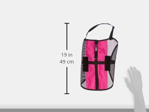 [Australia] - Dogline MaxAire Vest Emotional Support Removable Patch Adjustable Harness Reflective for Puppies Small Medium and Large Dogs (22"-29") Pink 