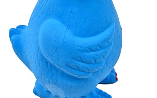 Tamu style Rubber Chicken Squeaky Dog Toys for Small, Medium or Large Pet Breeds, Play Fetch, Reduce Separation Anxiety Blue - PawsPlanet Australia