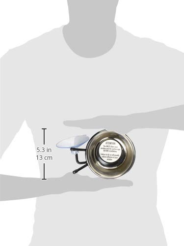 [Australia] - K&H Pet Products EZ Mount Up & Away Kitty Diner 12oz. Stainless/Black Mounts to Windows 