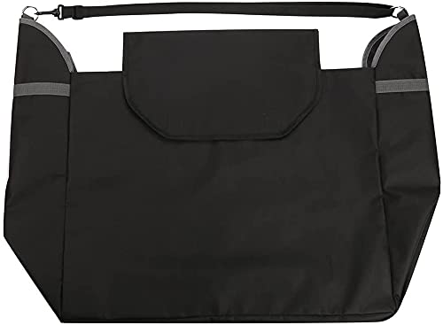 Namvo Hay Bag, Adjustable Strap and Large Capacity 600D Oxford Cloth Horse Feeding Bag Hay Tote Bag Slow Feed Hay Bag with Small Squares Black - PawsPlanet Australia