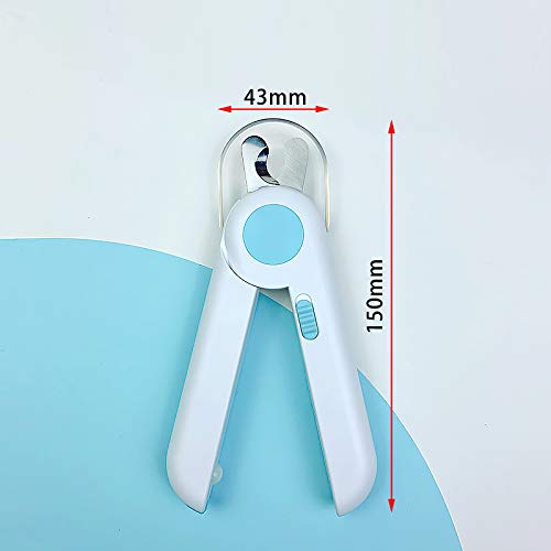 ALEENFOON Professional Dog Cat Pet Nail Clippers with Safety Guard and LED Light for Dogs Cats Birds Rabbit Guinea Pig, Pet Nail Scissors Animal Pet Claws Toenail Clippers with Hidden Nail File (Blue) Blue - PawsPlanet Australia
