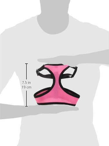 [Australia] - Hamilton Adjustable Rooster Soft Mesh Chicken Harness, Pink, 5/8" x 14"/20"/Medium 