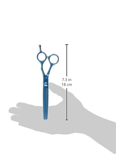Master Grooming 5200 Titanium Straight Shear, 6.5-Inch, Blue 42 Tooth Thinning - PawsPlanet Australia