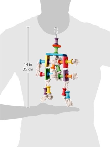 [Australia] - Super Bird Creations 13 by 8-Inch Dancing Spools Bird Toy, Medium 