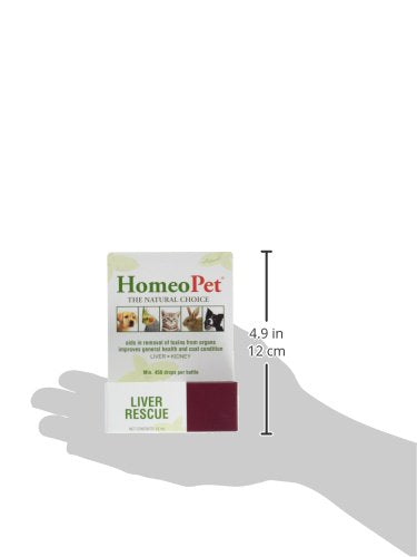 HomeoPet Liver Rescue, Natural Liver Support for Pets, 15 Milliliters - PawsPlanet Australia