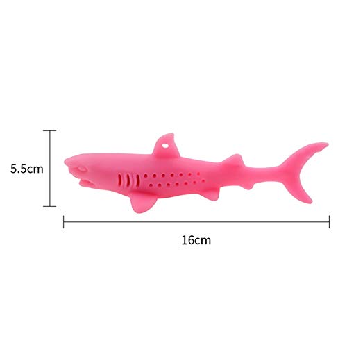 IKAAR Catnip Toys Interactive Cat Toys Catnip Fish Toy Toothbrush, Soft Mint Shark Shaped Cat Chew Toy for Cats Kitten Chew Pet Supplies Pack of 2 (Blue + Pink) - PawsPlanet Australia