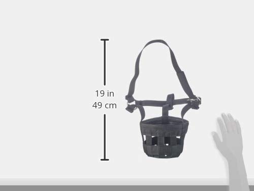 Equivet Muzzle for Horses, Small Black Pony - PawsPlanet Australia