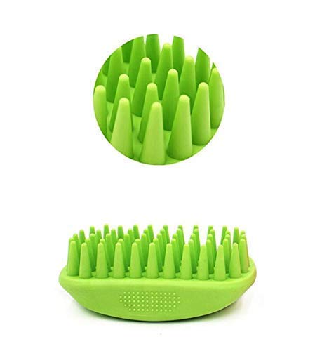 EGI Pet Silicone Shampoo Brush for Long & Short Hair, Anti-Skid Rubber Dog Cat Pet Mouse Grooming Shower Bath Brush Massage Comb Medium Large Pets Dogs Cats green - PawsPlanet Australia