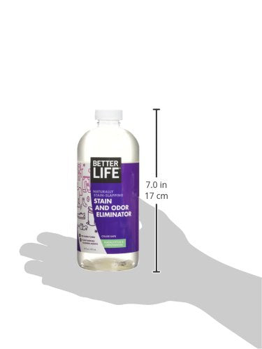 Better Life Natural Plant Based Stain & Odor Eliminator, Safe on Fabric, Furniture & Sporting Gear - Neutralize Pet Odor, Eucalyptus & Lemongrass, 16 Ounces 24177 - PawsPlanet Australia