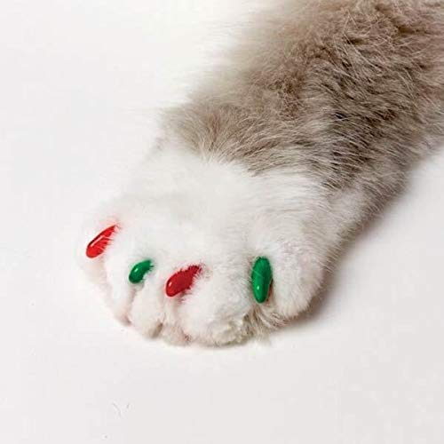 [Australia] - Soft Claws for Cats, Size Medium, Color Holiday (Red & Green) 