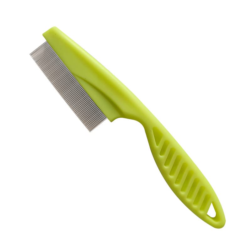 JBSTK 2 pieces pink comb rubber handle dog hair comb, flea comb for removing fleas, pet comb removing fleas, dust, dandruff and mud for dogs, cats and rabbits, green - PawsPlanet Australia