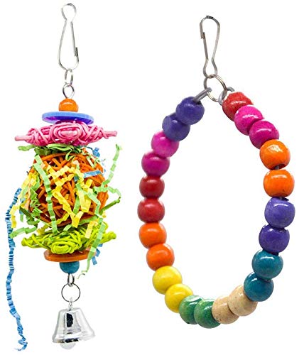 [Australia] - SONYANG Bird Swing Chewing Toys- 7PCS Parrot Hammock Bell Toys Suitable for Small Parakeets, Cockatiels, Finches,Budgie,Macaws, Parrots, Love Birds 