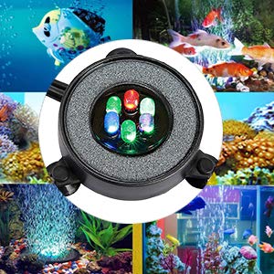 [Australia] - TOULIFLY LED Aquarium Light, Multi-Colored LED Aquarium Air Stone Disk, Round Strip with Colored Light for Aquarium Fish Tank 