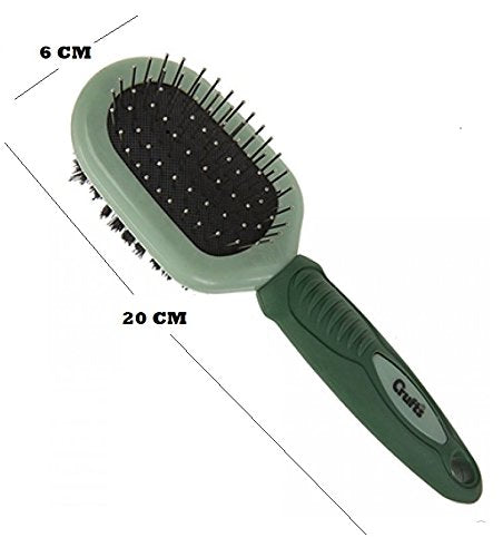 Deluxe Crufts Soft Grip Double Sided Grooming Brush - PawsPlanet Australia