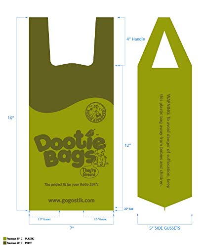 GoGo Stik ST, The Totally Clean Pooper Scooper - Poo Catcher. Small, Medium, Large Dogs. Scoop or Use as a Poo Catcher on Walks. Use Store Bags or Poop Friendly Dootie Bags Large (Pack of 100) - PawsPlanet Australia