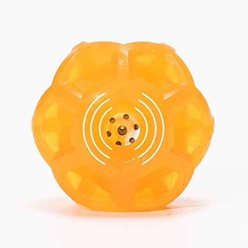 PUPWONG Dog Ball Toy Squeaky Pet Toys Chew Balls Waterproof Small Dog Toy For Dogs Playing Training Running Swiming (Orange) Orange - PawsPlanet Australia