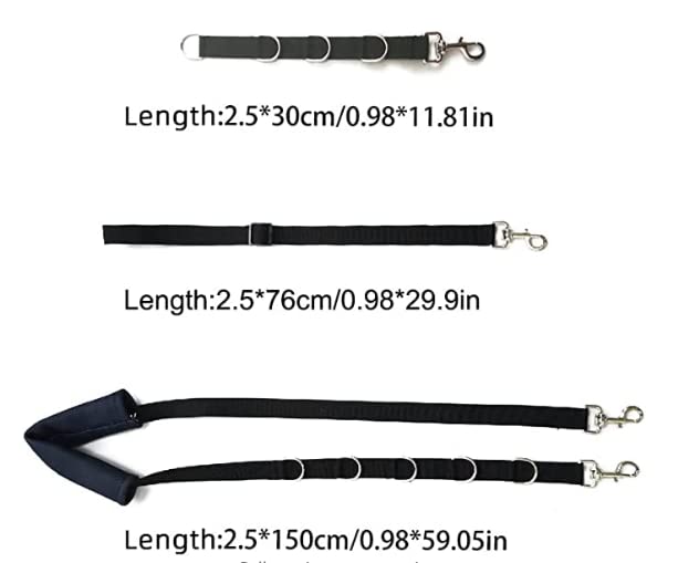 Pack of 3 Dog Grooming Belly Belt Band, Adjustable D-Ring Dog Belt, for Hair Cleaning, Bathing and Grooming of Puppies and Kittens Nylon - PawsPlanet Australia