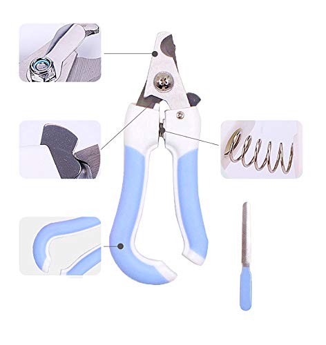 Pet Nail Clipper Protective Dog Nail Cutter Pet Nail File Cat Neil Trimmers Professional Animal Claws Scissor Cut Set Kit Blue - PawsPlanet Australia