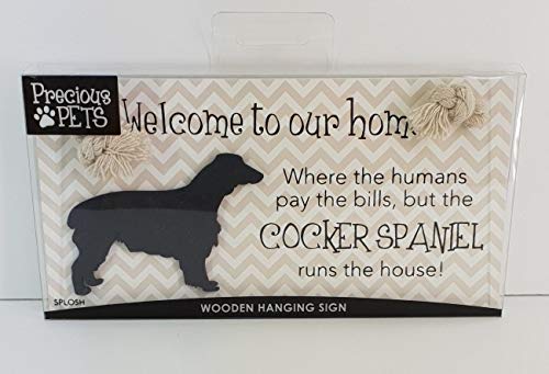 Splosh Precious Pet Dog Plaque and Dog Lead Hook Pack, Cocker Spaniel. The funny signs are a personalised mini addition to any dog lovers home, and a welcomed accessory for all dogs. - PawsPlanet Australia